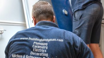 Clapham plumer on ladder