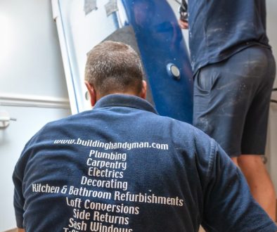 Clapham plumer on ladder